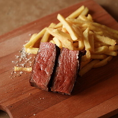 比婆牛ランプ肉の厚切りステーキ