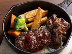 手切りハンバーグ＆中落ちカルビ焼き弁当　