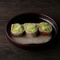料理メニュー写真 豚肉レタス野菜巻き～ポルチーニソース～
