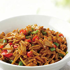 漬けインゲンと豚肉の湖南風炒め