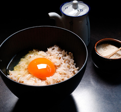 紅花卵のたまごかけ蕎麦ごはん