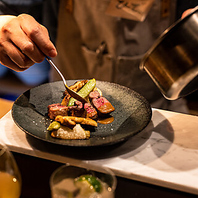 一番の魅力は目の前で仕上がる料理♪