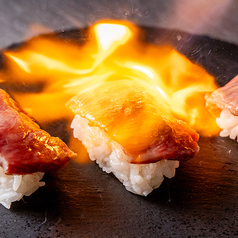 A5黒毛和牛の肉寿司