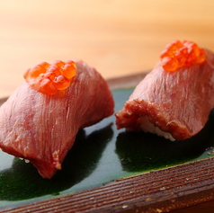 A5黒毛和牛の肉寿司