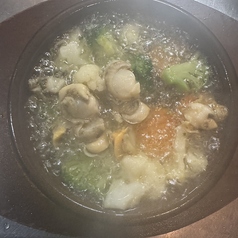 帆立と野菜のアヒージョ