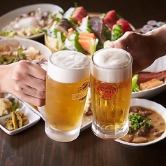 「海鮮・肉料理あきら」の飲み放題付コース