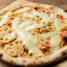 辛口明太子とレンコンのピッツァ