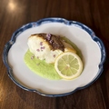 料理メニュー写真&nbsp;真鯛のパリパリ焼き ずんだのソース