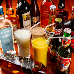 豊富なアルコールメニュー