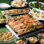 【全8品】4,000円堪能コース(グリルチキンのすき焼き)お腹いっぱい心も満腹♪飲放題は生ビールもOK！