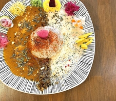 お好きなcurry2種フルーティーキーマcurry添え