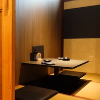2名様からご利用いただける掘りごたつ個室席！