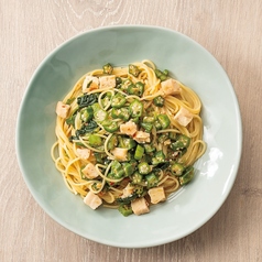 チキンとオクラのペペロンチーノ