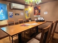 6名掛けのテーブル席。グループやご家族連れなどにオススメです★