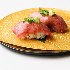 常陸牛炙り握り(2貫)