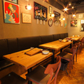 広々としたテーブル席をご用意！宴会時は16名様までOKなので大人数での宴会にも◎