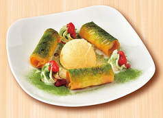 パリッもちっ　白玉春巻きとアイス