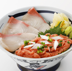 ブリねぎとろ丼 (酢飯/味噌汁)