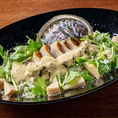 蝦夷アワビとあおさ海苔のリゾット 肝バターソース