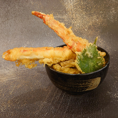 たらばがに一本天麩羅丼