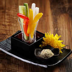 野菜スティック ~特製鶏ひき肉のマヨ味噌~