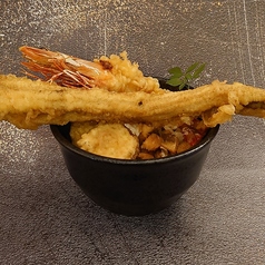 穴子一本えび天麩羅丼