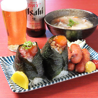 本日の〆に！ぱんだの手作りおにぎり♪