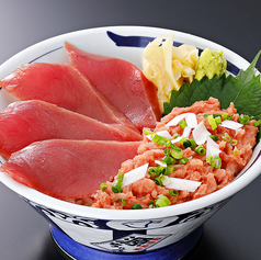 ねぎとろ鉄火丼 (酢飯/味噌汁)