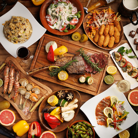 【屋上ビアガーデン】2時間飲み放題付3500円~！旨い肉料理！！