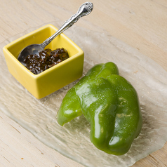 【パリパリッ！!】冷やしピーマン(肉味噌付) 2枚