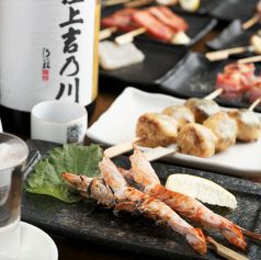 当店自慢の備長炭串焼きを飲み放題付お得な価格でご用意