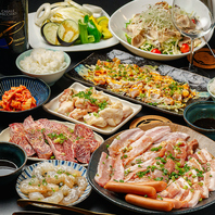 焼肉と一緒に楽しめる新鮮な海鮮や浜焼き◎