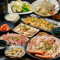 焼肉と一緒に楽しめる新鮮な海鮮や浜焼き◎