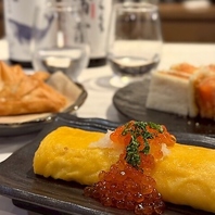 こだわりの出汁巻き玉子&旬の食材を使用した各種お料理