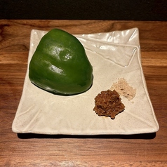 パリパリ肉厚ピーマンと肉味噌 (1枚)