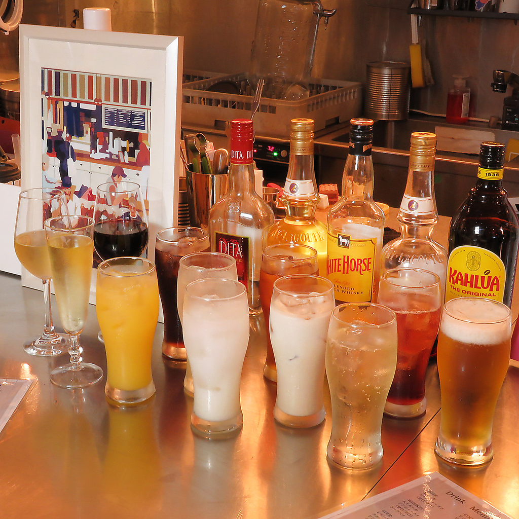 ドリンクメニューも充実！アルコールもノンアルコールもお楽しみいただけます！