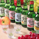 【豊富なドリンクメニュー】韓国で王道のチャミスルやマッコリなど韓国料理に合うお酒を多数ご用意！