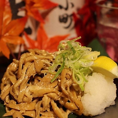 鶏皮の湯引きポン酢