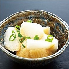 長いもとオクラのわさび醤油漬け