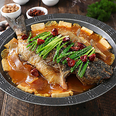 【鉄鍋料理】鉄鍋テモリ魚(スズキ約1kg前後)