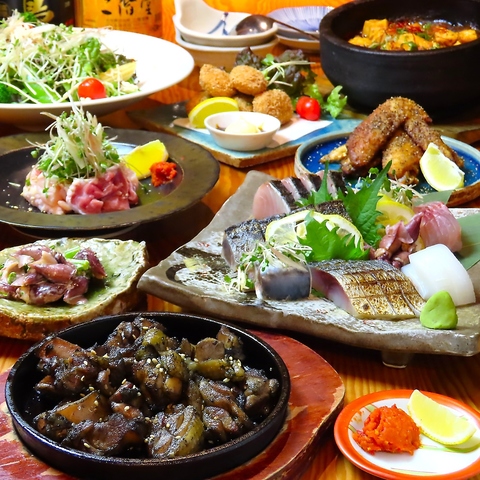 市駅から徒歩1分！飲み放題コースもご用意！地物の旨い料理を堪能♪