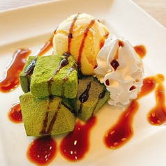 ～掛川茶使用～抹茶のわらび餅とバニラアイス