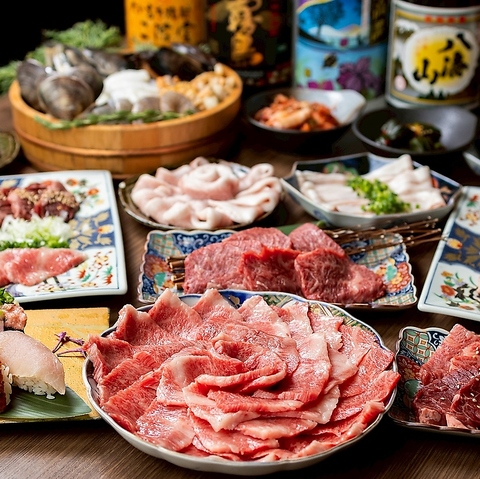 【こだわりの食べ放題】黒毛和牛焼肉×海鮮×贅沢おにぎりなど堪能♪