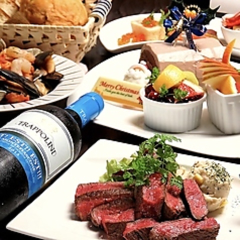 ☆Xmas特別コース&Xmasデザート盛り付♪3800円～、90分飲放題付5000円～♪予約特典有!
