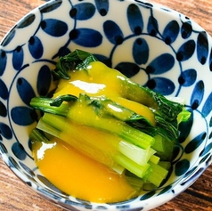 小松菜の酢味噌掛け