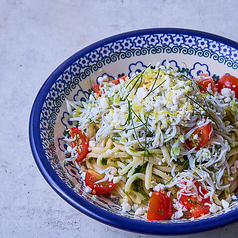 シラスと青のりの冷製パスタ