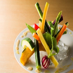 希寿特製雲丹ソースの野菜スティック