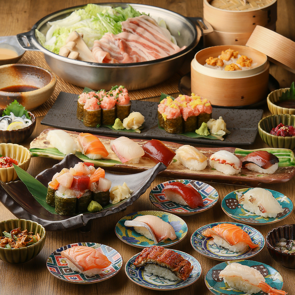 【梅田　しゃぶしゃぶ　蟹　個室　すき焼き　大阪　飲み放題　完全個室　居酒屋　海鮮　寿司　鮨】