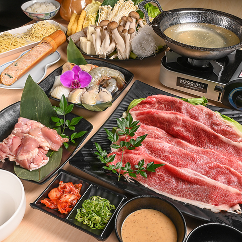 特選ブランド肉が美味しい、しゃぶしゃぶ店。食べ飲み放題コースもご用意！