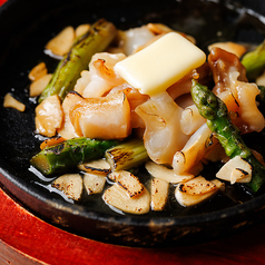 お席で作る熱々アスパラツブガーリック